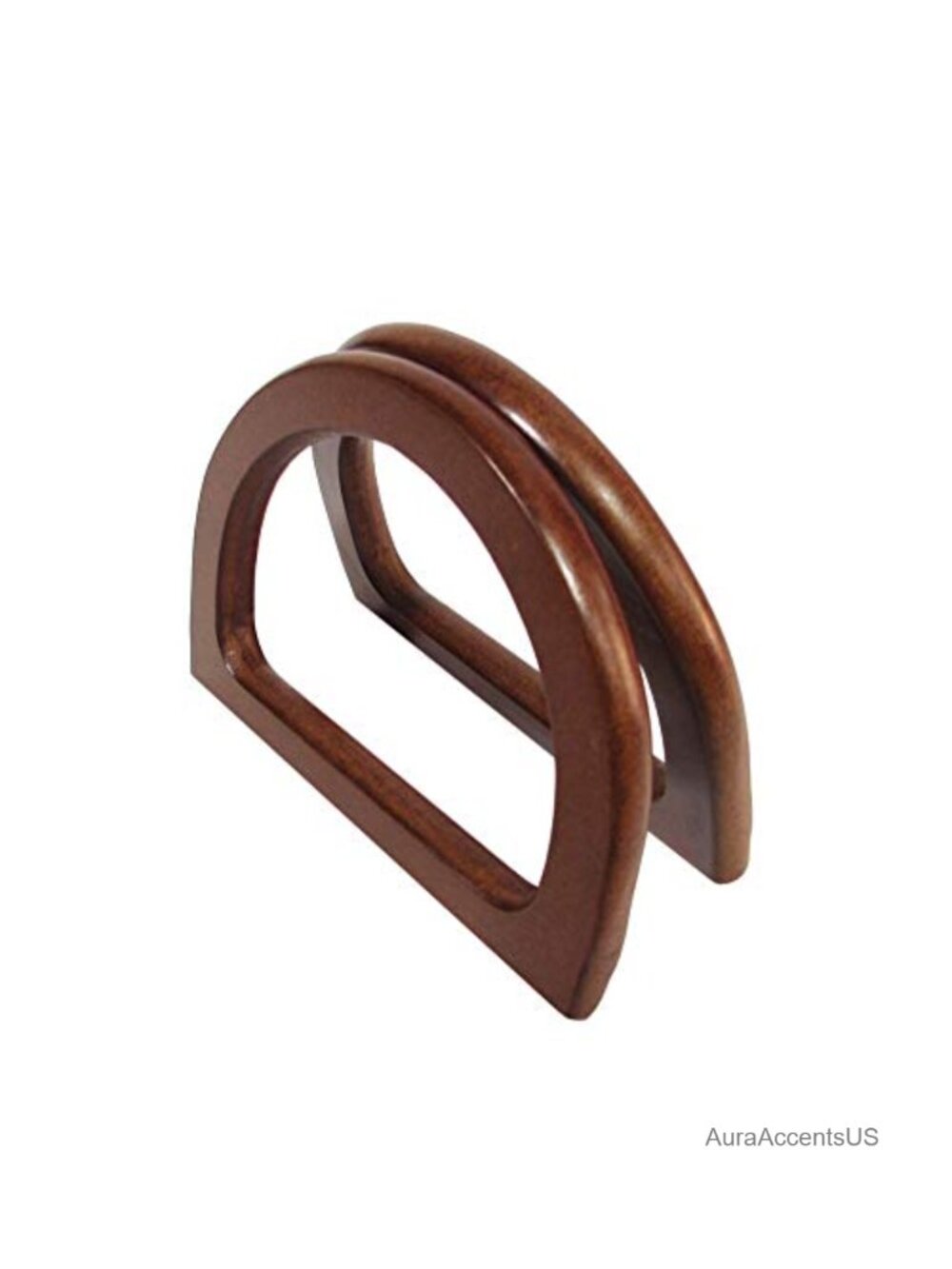 2 Pcs Wooden D Shaped Purse Handles DIY Bag Making Replacement Craft